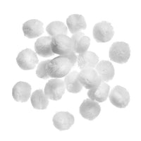 Tüll pomponok kézműveskedéshez | 24 db, fehér, 2 cm-es (1)