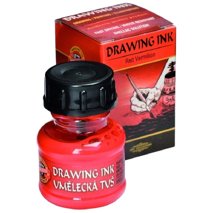 KOH-I-NOOR művész tinta, 20 g – 2300 Vermilion piros