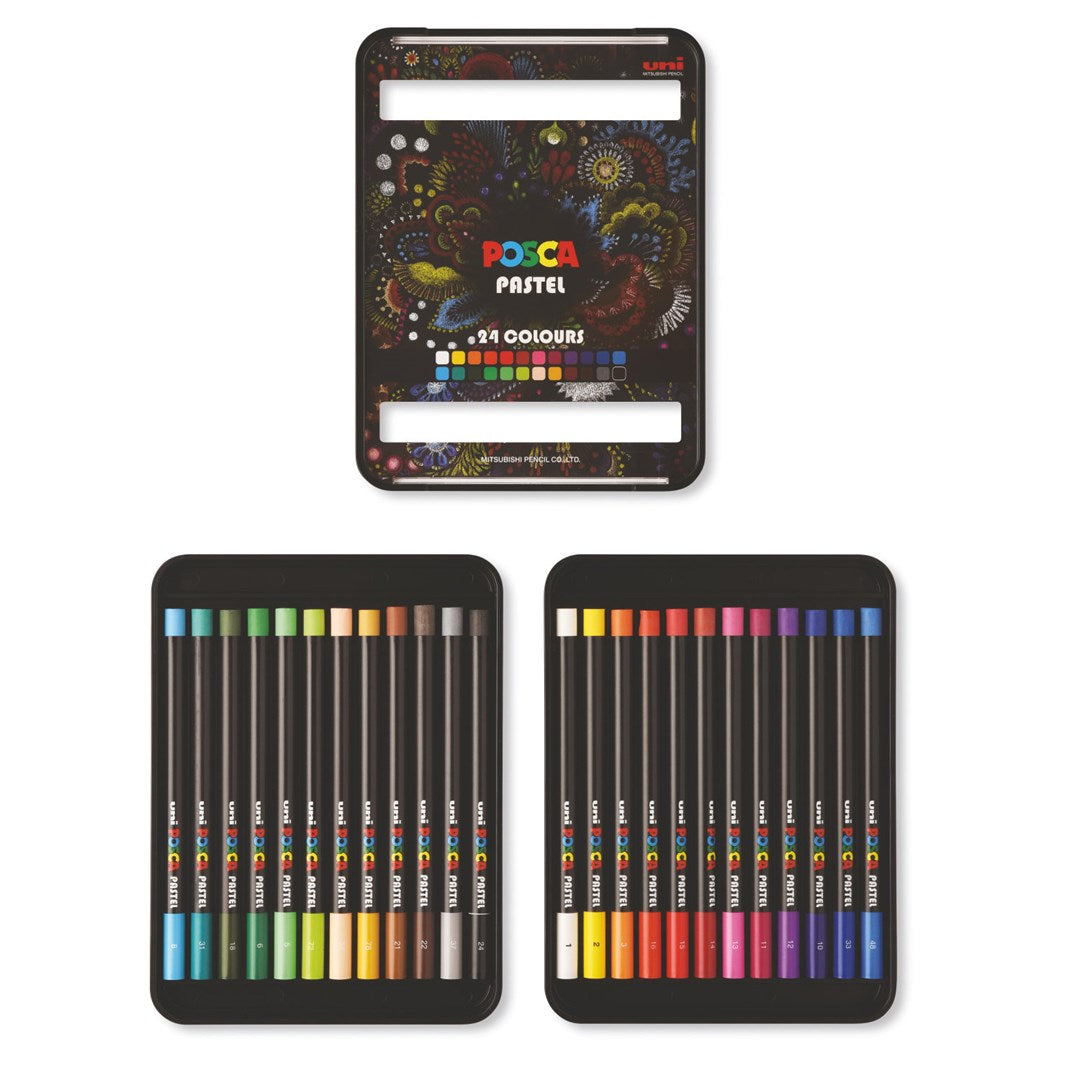 Posca KPA-100 24C viaszpasztell készlet, vegyes színek