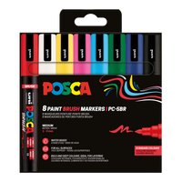 Posca PC-5BR marker készlet, 1 – 4 mm, alapszínek – 8 db