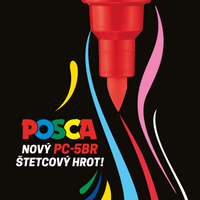 Posca PC-5BR marker készlet, 1 – 4 mm, alapszínek – 8 db