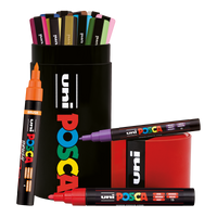 Posca vegyes marker készlet fémdobozban – 13 db (PC-3M, PC-5M, PC-5BR)