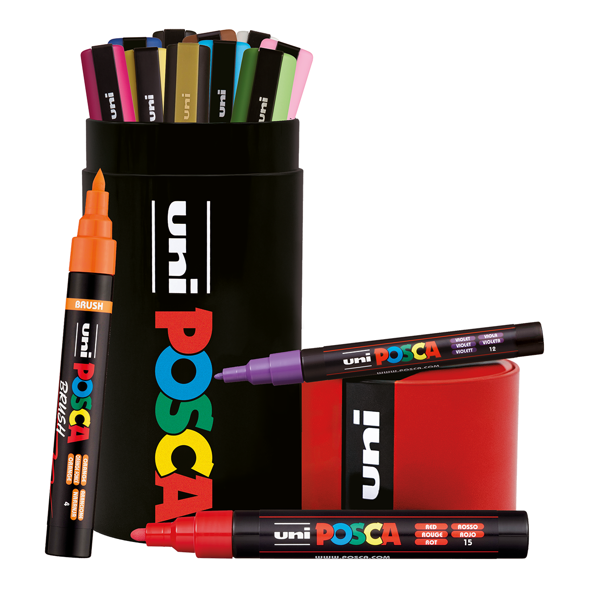Posca vegyes marker készlet fémdobozban – 13 db (PC-3M, PC-5M, PC-5BR)