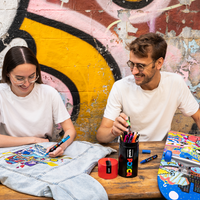 Posca vegyes marker készlet fémdobozban – 13 db (PC-3M, PC-5M, PC-5BR)