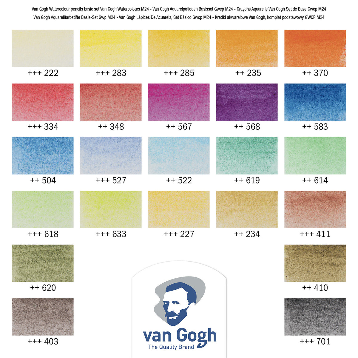 ROYAL TALENS Van Gogh akvarell ceruza készlet 24 db