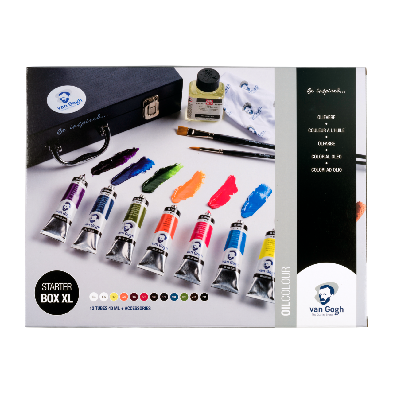 ROYAL TALENS Van Gogh olajfesték készlet XL kezdődoboz 12 x 40 ml + kiegészítők