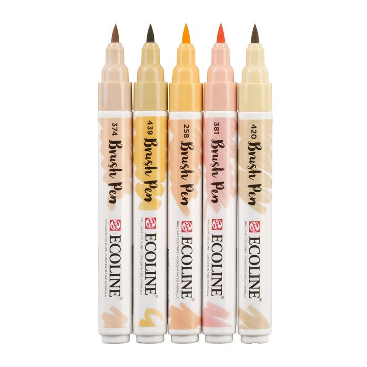 Vízfestéktollak Ecoline Brush Pen Beige Pink (3)