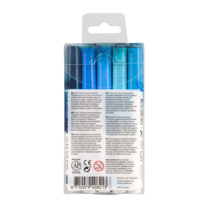 Vízfestéktollak Ecoline Brush Pen Blue (2)
