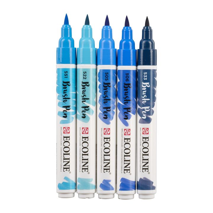 Vízfestéktollak Ecoline Brush Pen Blue (3)