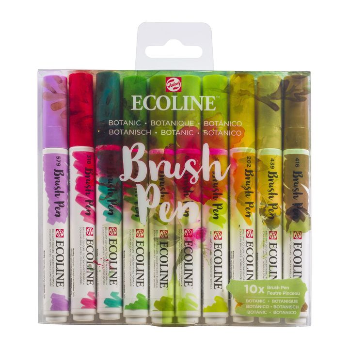Vízfestéktollak Ecoline Brush Pen Botanic (1)