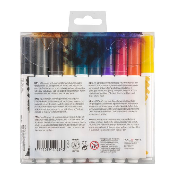 Vízfestéktollak Ecoline Brush Pen Dark (2)
