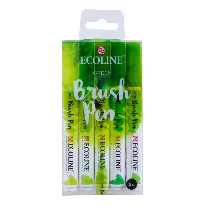 Vízfestéktollak Ecoline Brush Pen Green (1)