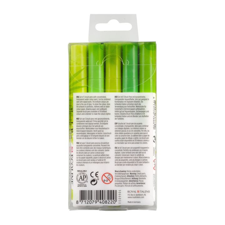Vízfestéktollak Ecoline Brush Pen Green (2)