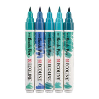 Vízfestéktollak Ecoline Brush Pen Green Blue (3)
