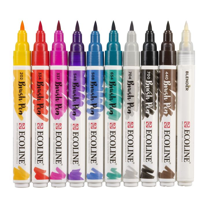 Vízfestéktollak Ecoline Brush Pen Hand Lettering (3)