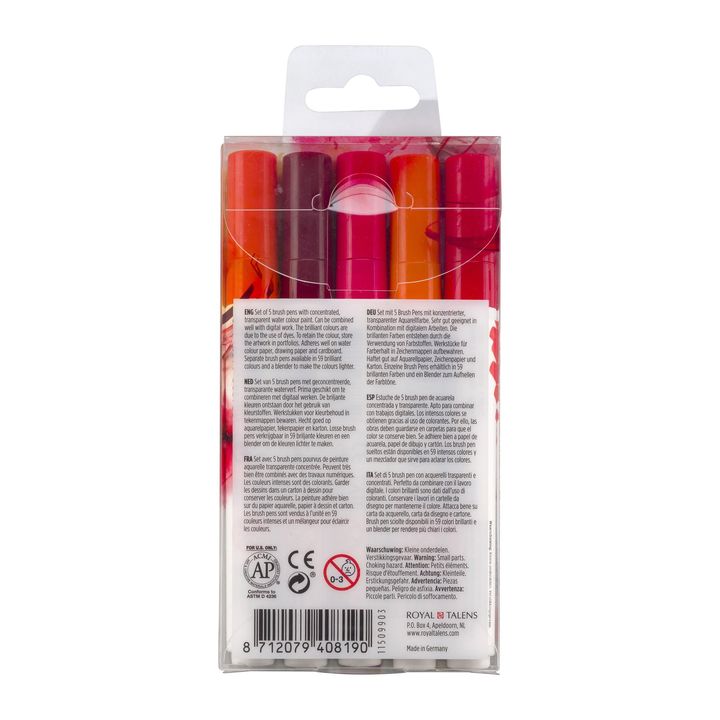 Vízfestéktollak Ecoline Brush Pen Red (2)