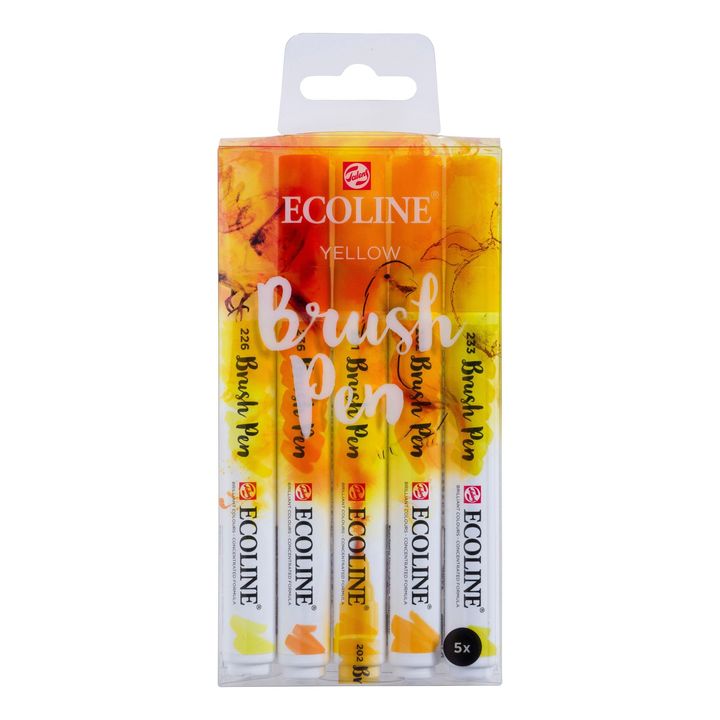 Vízfestéktollak Ecoline Brush Pen Yellow (1)