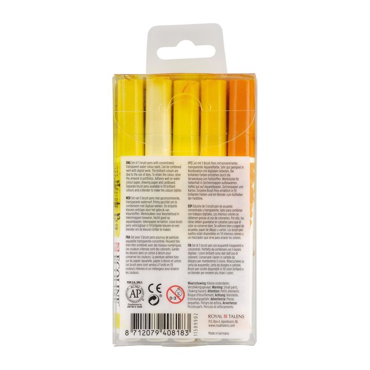 Vízfestéktollak Ecoline Brush Pen Yellow (2)