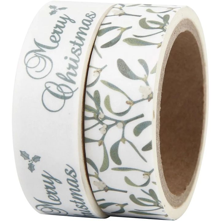 Washi szalag készlet mistletoe and Merry Christmas (1)