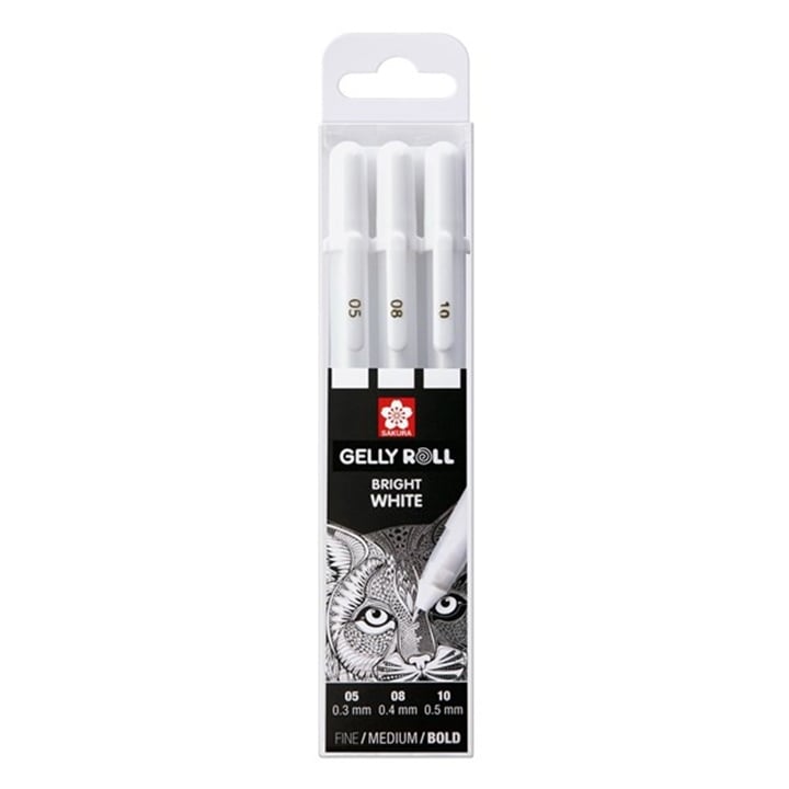 Zselés tollak Sakura Gelly Roll bright white - 3 db
