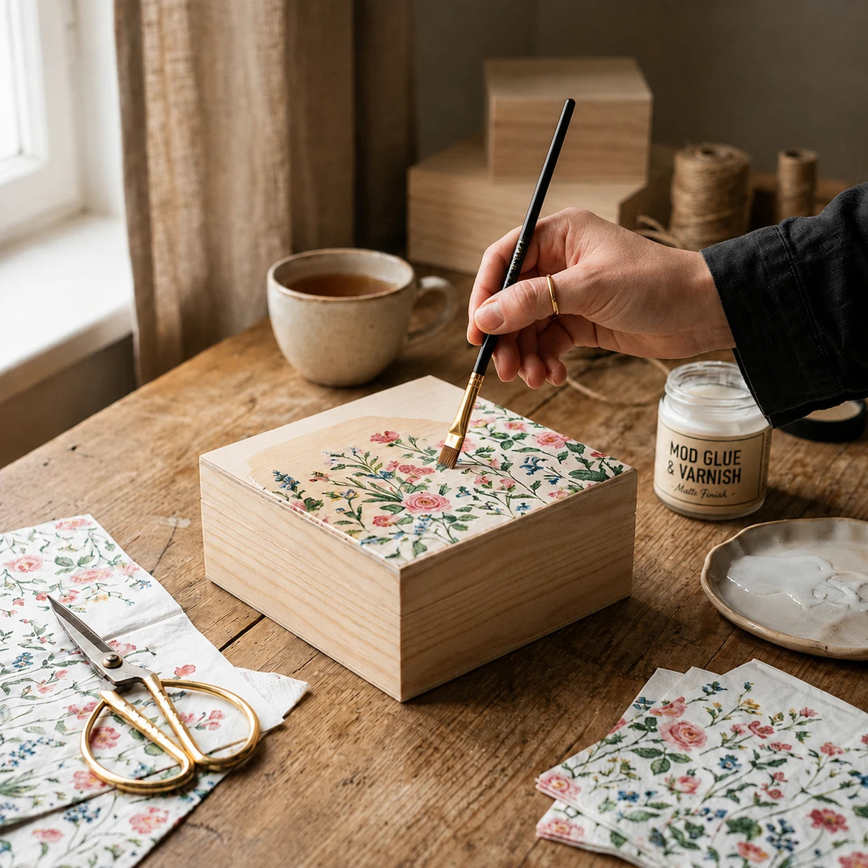 Ecset decoupage technikához