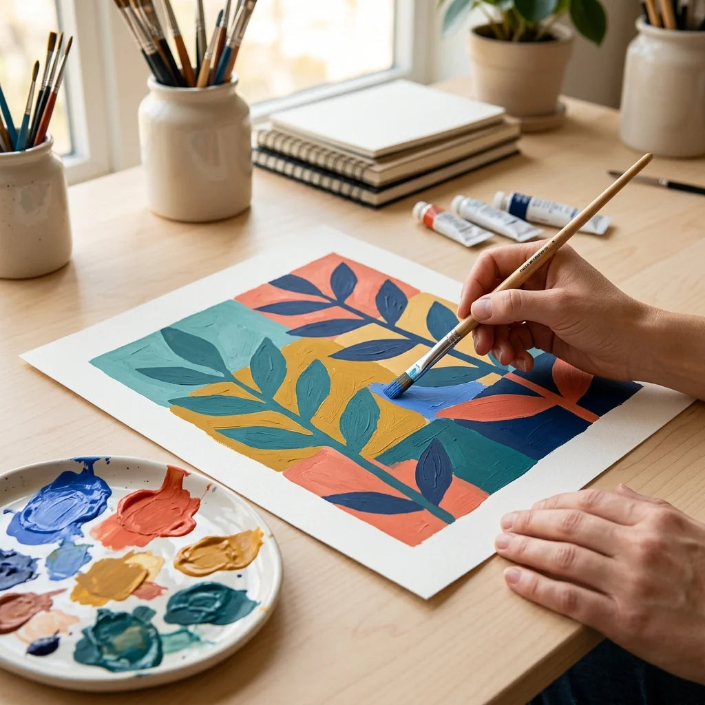 Gouache papíron