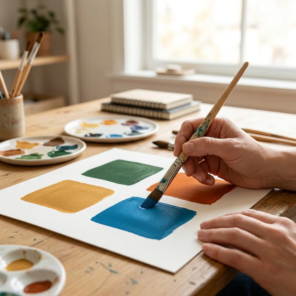 Egyenletes fedőréteg felvitele gouache festékkel