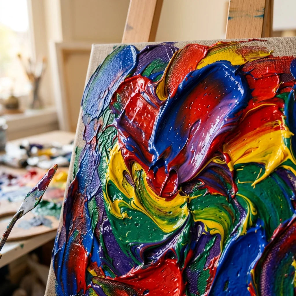 Vastag impasto textúrák El Greco akrilfestékkel