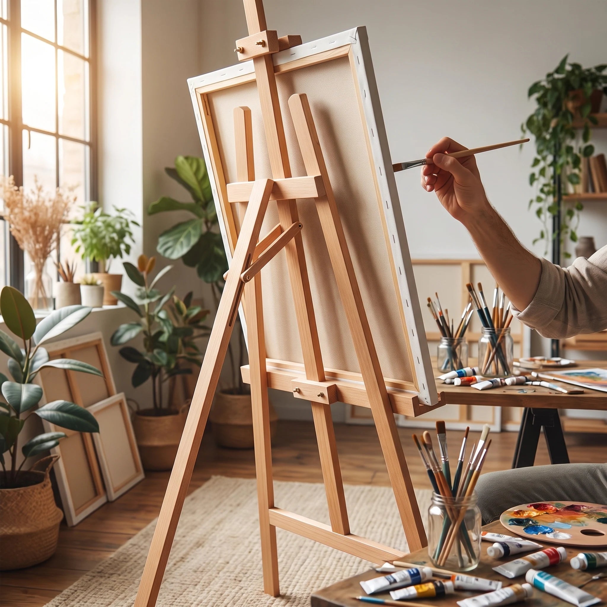 Festés vászonra az atelier MY HOME festőállványon